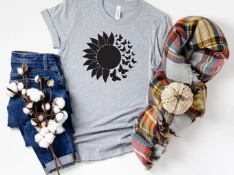 Sunflower Butterfly T-shirt