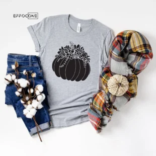 Floral Pumpkin Succulent T-shirt