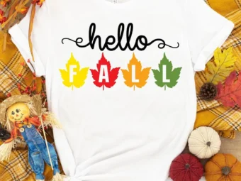 Happy Fall Multicolored Leaves T-Shirt