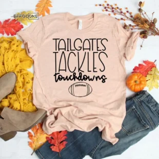 Tailgates Tackles Touchdowns Football T-Shirt