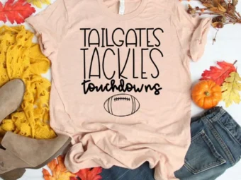 Tailgates Tackles Touchdowns Football T-Shirt