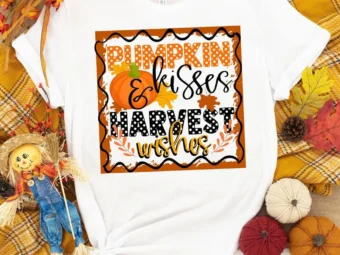 Pumpkin Kisses And Harvest Wishes T-Shirt