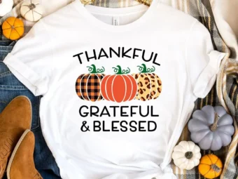 Thankful Grateful and Blessed Fall T-Shirt