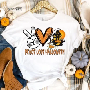 Peace Love Halloween T-Shirt