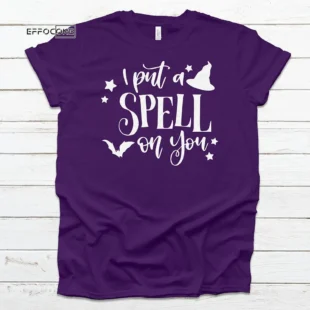 I Put A Spell On You Batty Witch Halloween T-shirt