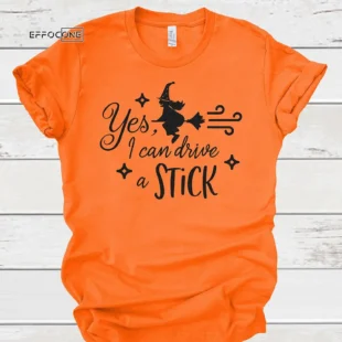 Yes I Can Drive A Stick Halloween T-shirt