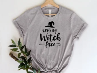 Resting Witch Face Halloween T-Shirt
