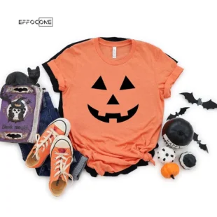 Halloween Pumpkin Face Funny T-Shirt