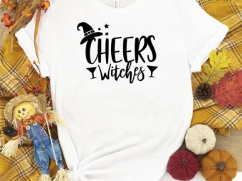 Cheers Witches Broom Pumpkin T-Shirt