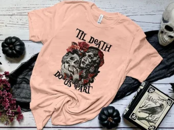 Til Death Do Us Part Happy Halloween Momster Mom Spooky T-shirt