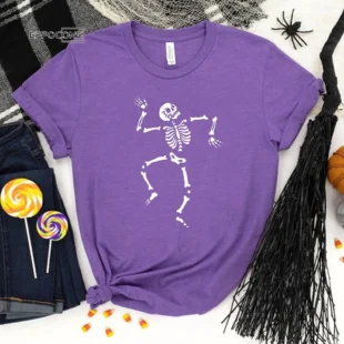 Happy Dancing Skeleton Halloween Tshirt