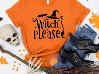 Witch Please Skeleton Halloween T-Shirt