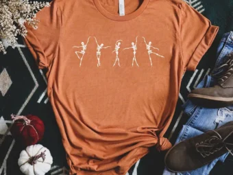 Ballet Skeleton Dancing Happy T-Shirt