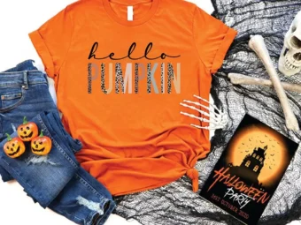 Hello Pumpkin Fall Vibes Peace Love Thanksgiving T-Shirt