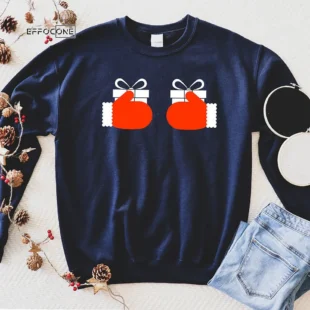 Christmas Boobs Santa Hands T-Shirt