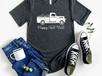 Happy Fall Y'all Truck Pumpkin T-shirt
