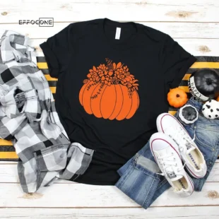 Floral Pumpkin Succulent T-shirt