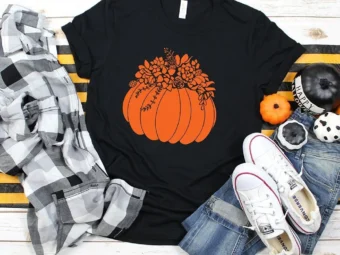 Floral Pumpkin Succulent T-shirt