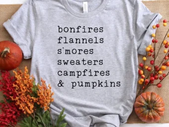 Bonfires Flannels S'mores Sweaters Campfires And Pumpkins T-shirt