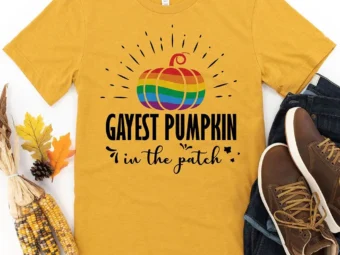 Gayest Pumpkin in the patch Thanksgiving T-Shirt