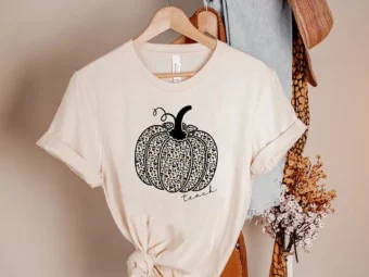 Cute Fall Teacher, Leopard Pumpkin Teaching Tshirt
