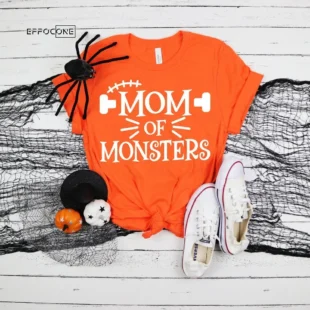 Mom of Monsters Funny Halloween Witch T-Shirt