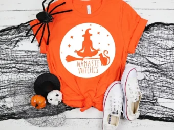 Namaste Witches Funny Halloween T-Shirt