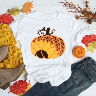 Leopard Pumpkin Thanksgiving T-Shirt