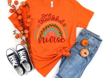 One Thankful Nurse Rainbow T-Shirt