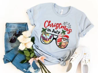 Christmas In July Summer Santa Claus T-Shirt