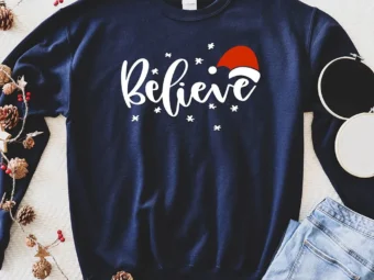 Believe Christmas Santa T-Shirt