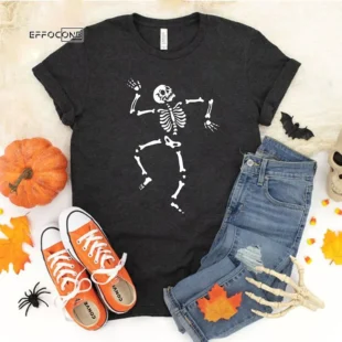 Happy Dancing Skeleton Halloween Tshirt