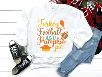 Turkey Football and pumpkin pie T-shirt