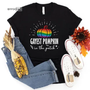 Gayest Pumpkin in the patch Thanksgiving T-Shirt