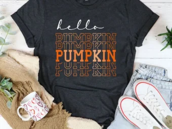Hello Pumpkin Ladies Fall T-Shirt