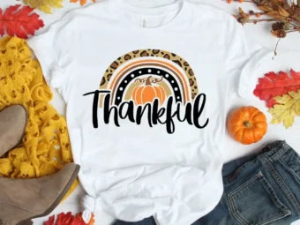 Thankful Rainbow Pumpkin T-Shirt