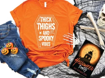 Thick Thighs And Spooky Vibes T-Shirt