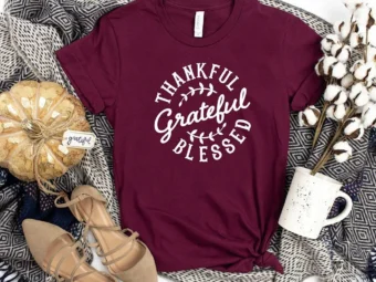 Thankful Grateful Blessed Thanksgiving T-Shirt