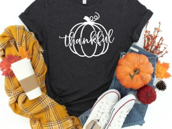Thankful Pumpkin Thanksgiving T-Shirt