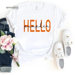 Hello Pumpkin Ladies Fall T-Shirt