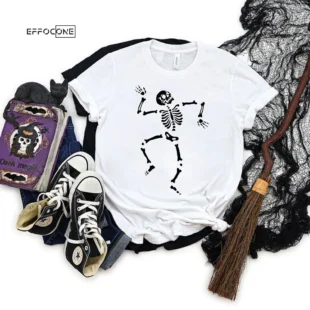 Happy Dancing Skeleton Halloween Tshirt