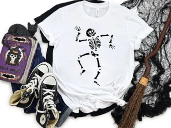 Happy Dancing Skeleton Halloween Tshirt