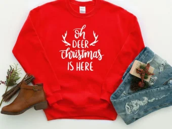 Oh Deer Christmas Is Here T-Shirt