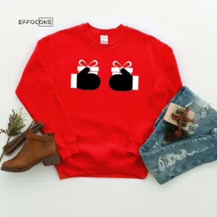 Christmas Boobs Santa Hands T-Shirt