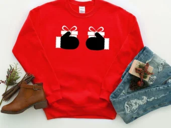 Christmas Boobs Santa Hands T-Shirt