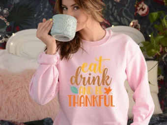Eat Drink and be thankful T-shirt