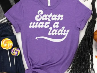 Satan Was a Lady Halloween T-Shirt