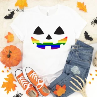 Rainbow Pumpkin Halloween T-Shirt