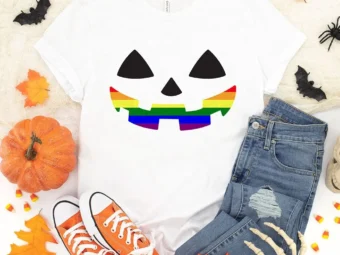Rainbow Pumpkin Halloween T-Shirt