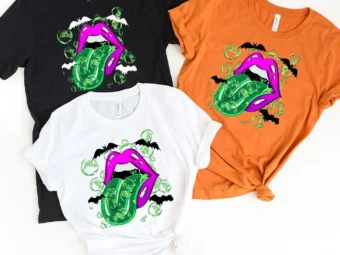 Halloween Lips For Women Cauldron Witch T-shirt